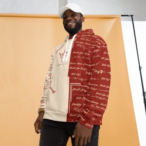 Crimson and Cream BLK FYE Unisex Hoodie motivational words