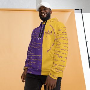 Purple and gold 2 tone BLK FYE Unisex Hoodie