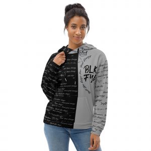 Black And Grey 2 tone BLK FYE Unisex Hoodie