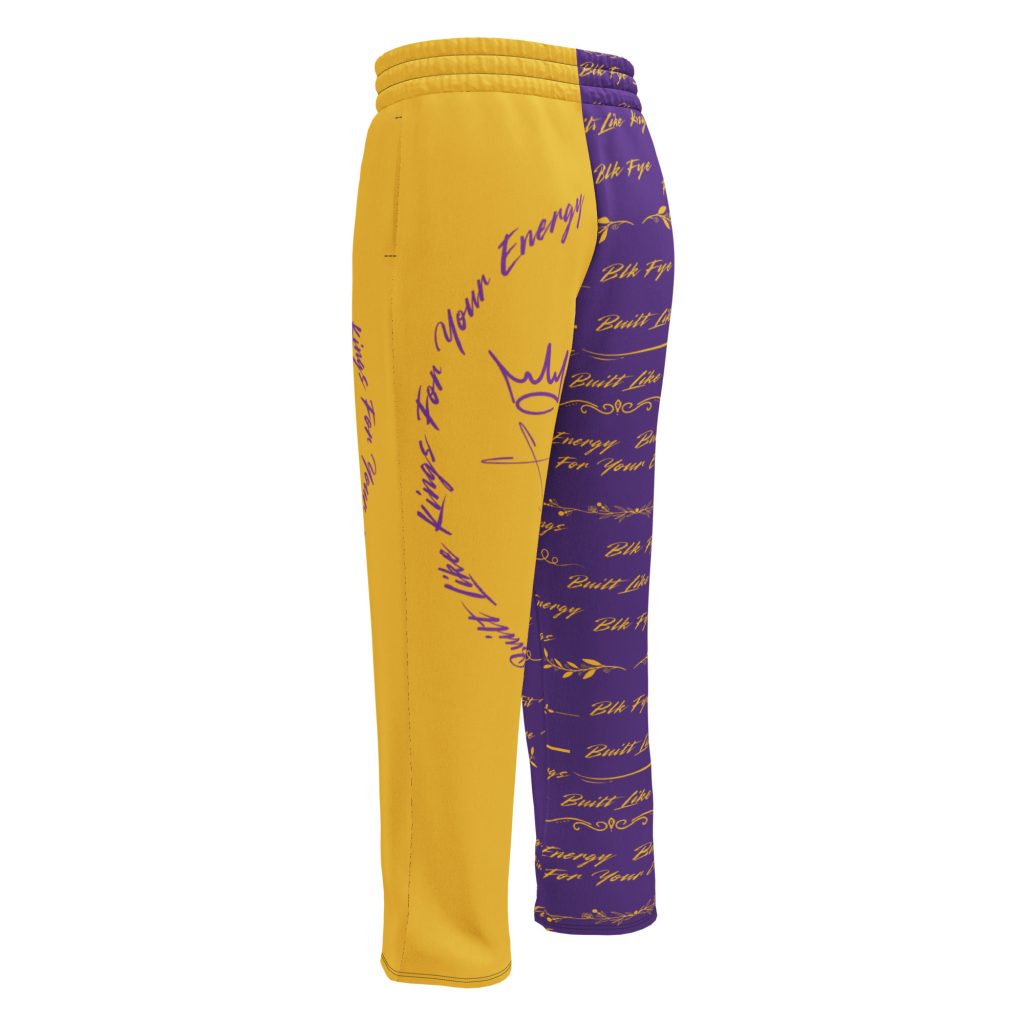 Purple and Gold BLK FYE Wide-leg joggers