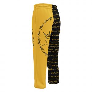 Black and Gold BLK FYE Wide-leg joggers