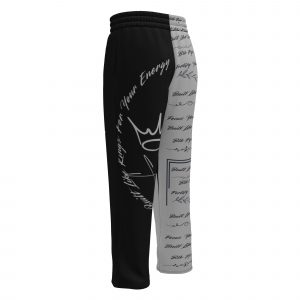Blavk and gray BLK FYE Wide-leg joggers