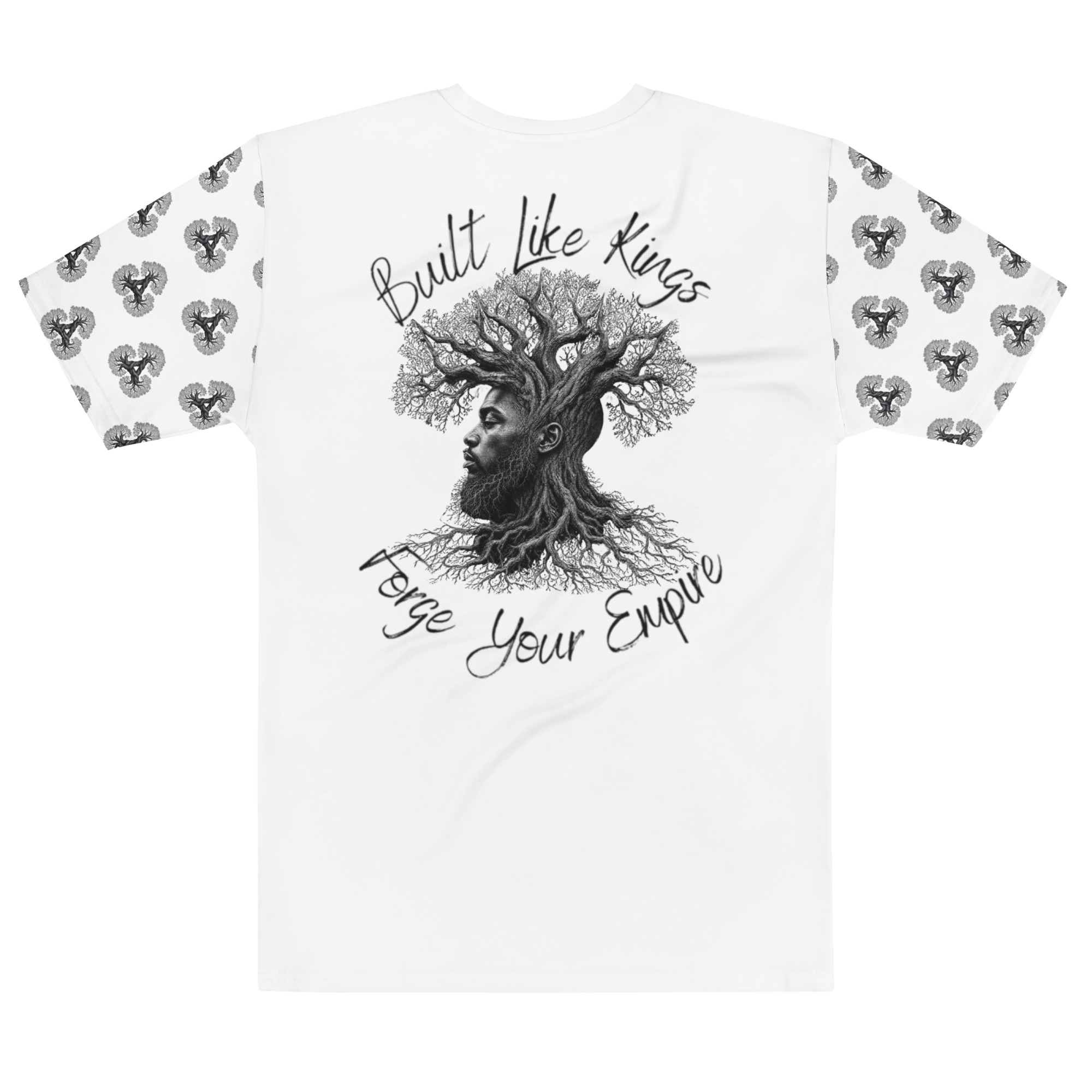 BLK FYE Men’s cotton crew neck t-shirt Geometric Tree Design - Image 5