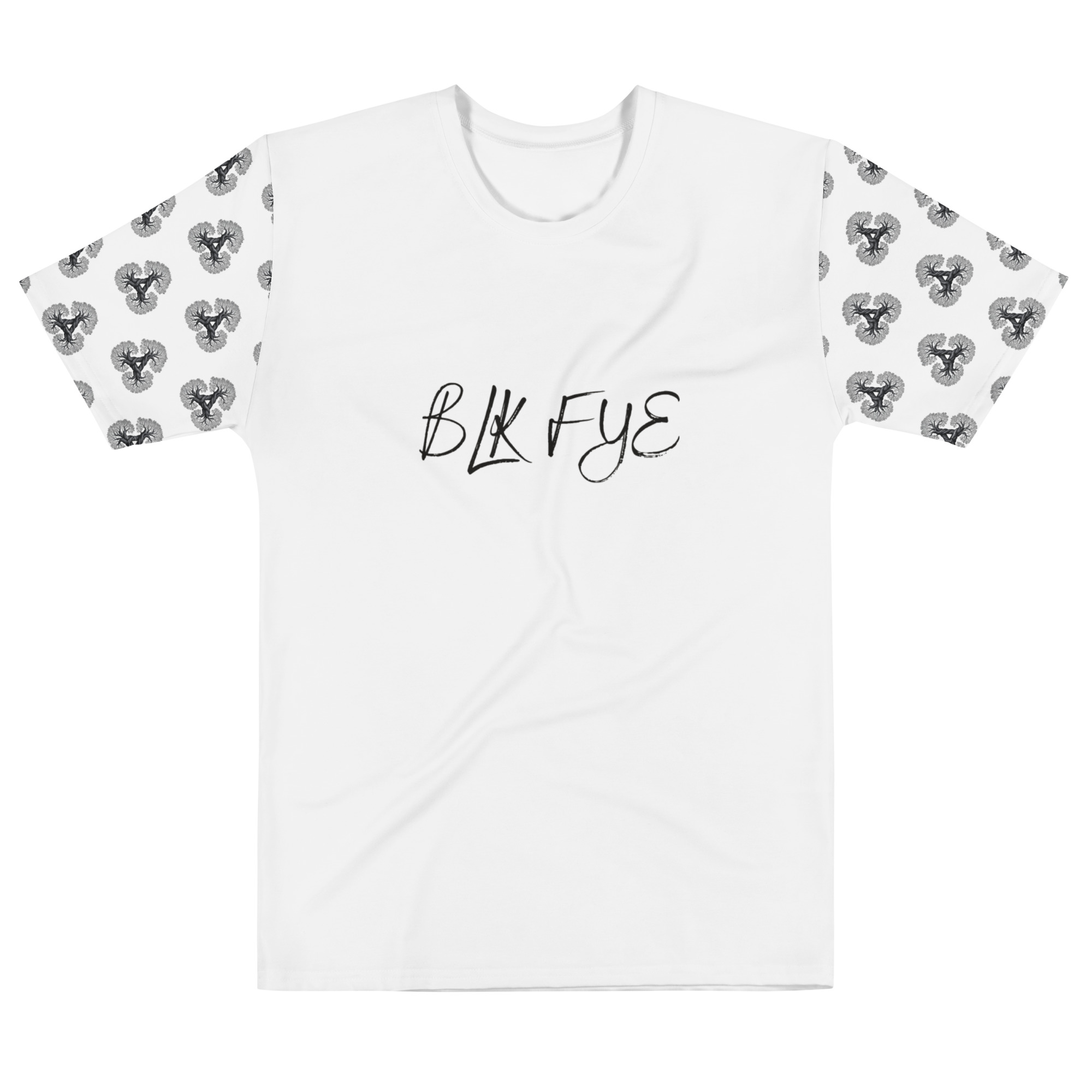 BLK FYE Men’s cotton crew neck t-shirt Geometric Tree Design - Image 9